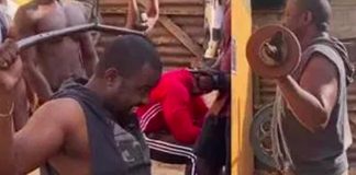 John Dumelo Builds Body With ‘Area Boys’ Ahead of Election 2020 John Dumelo