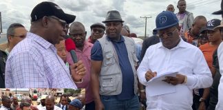 Honorable Ethan Uzamere and Minister of Works Inspects Roads Linking Edo and Delta States